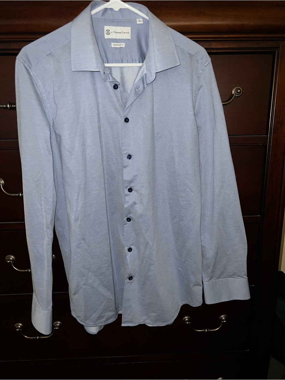 Christian Lacroix Light Blue Long-Sleeve Dress Shirt